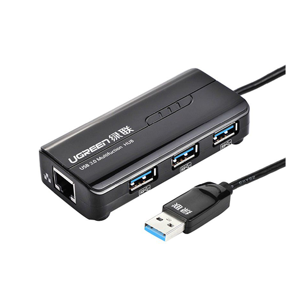 Bộ chia 3 cổng USB 3.0 tich hợp cổng Mạng Gigabit 10/100 / 1000Mbps Ugreen 20265