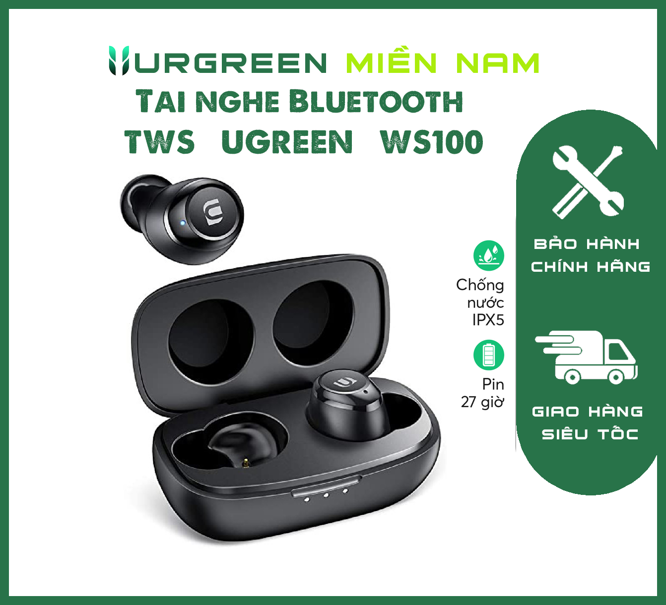 Tai nghe Bluetooth TWS UGREEN WS100 80606